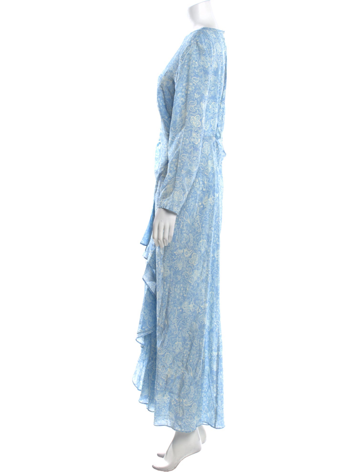 RIXO Silk Long Dress