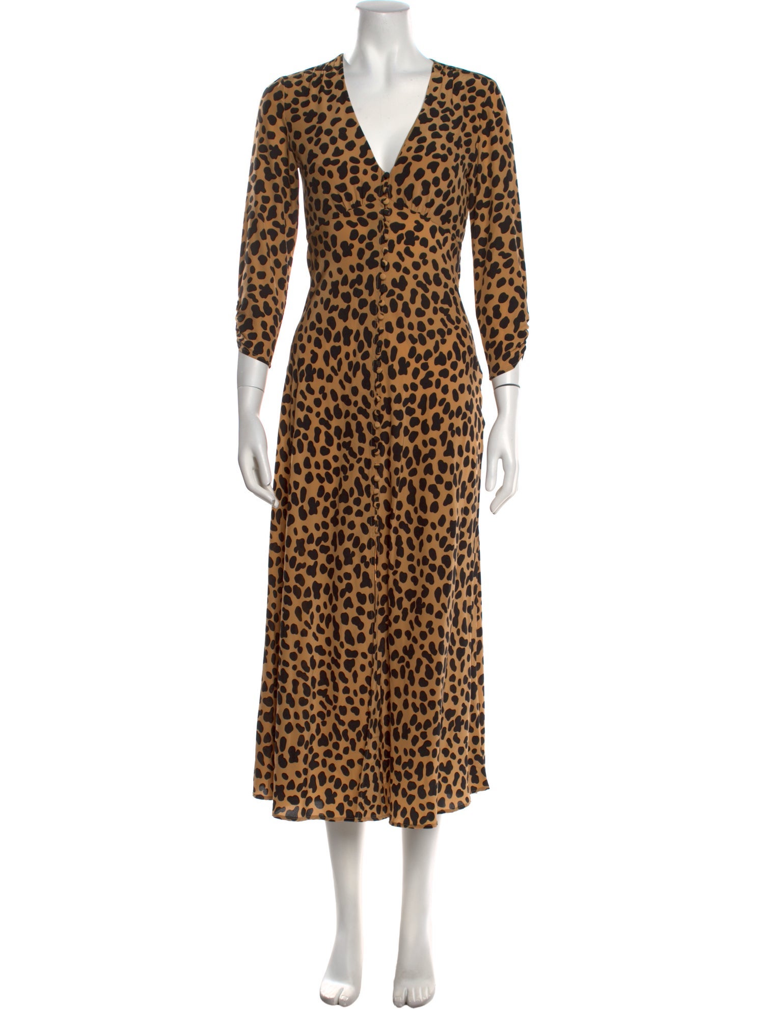 RIXO Silk Long Dress