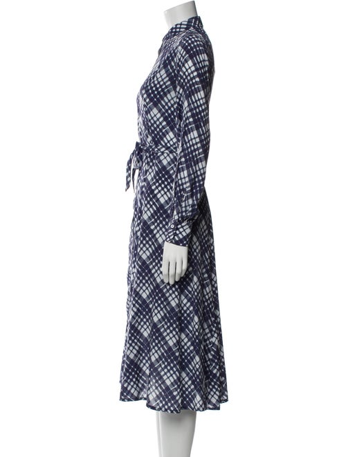 RIXO Plaid Print Long Dress
