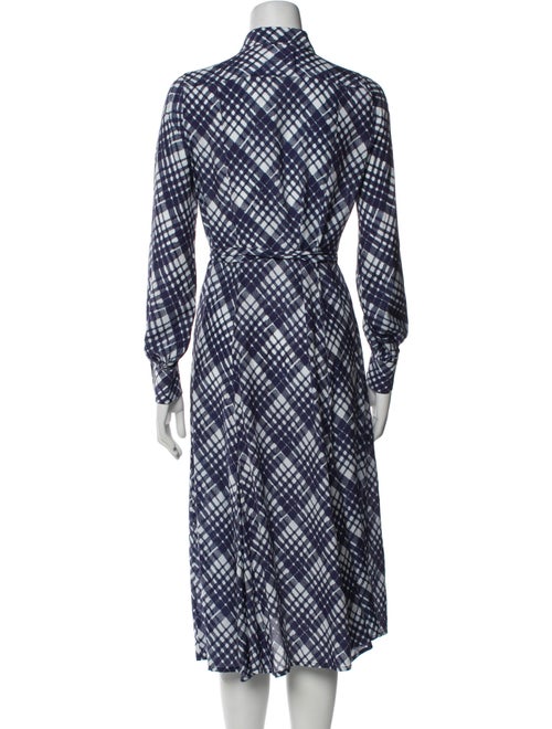 RIXO Plaid Print Long Dress