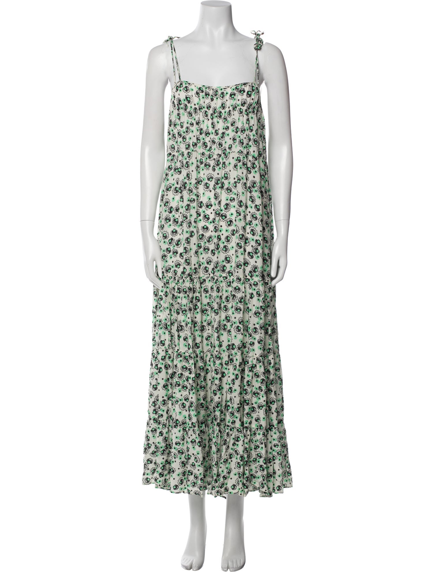 RIXO Floral Print Long Dress