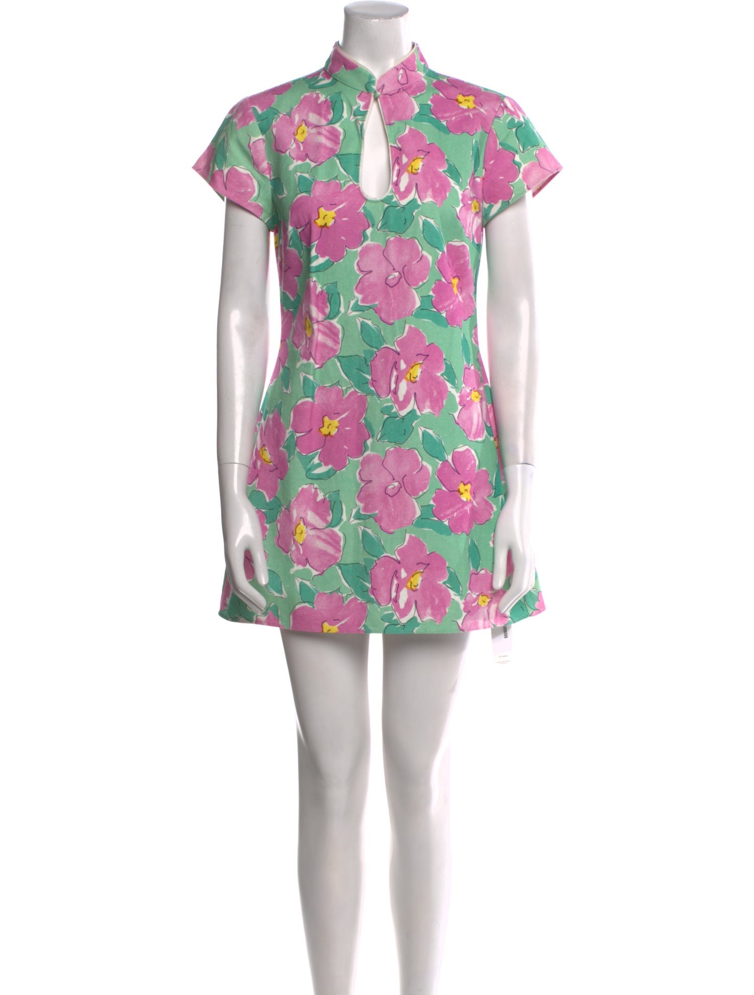 RIXO Floral Print Mini Dress