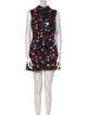RIXO Polka Dot Print Mini Dress
