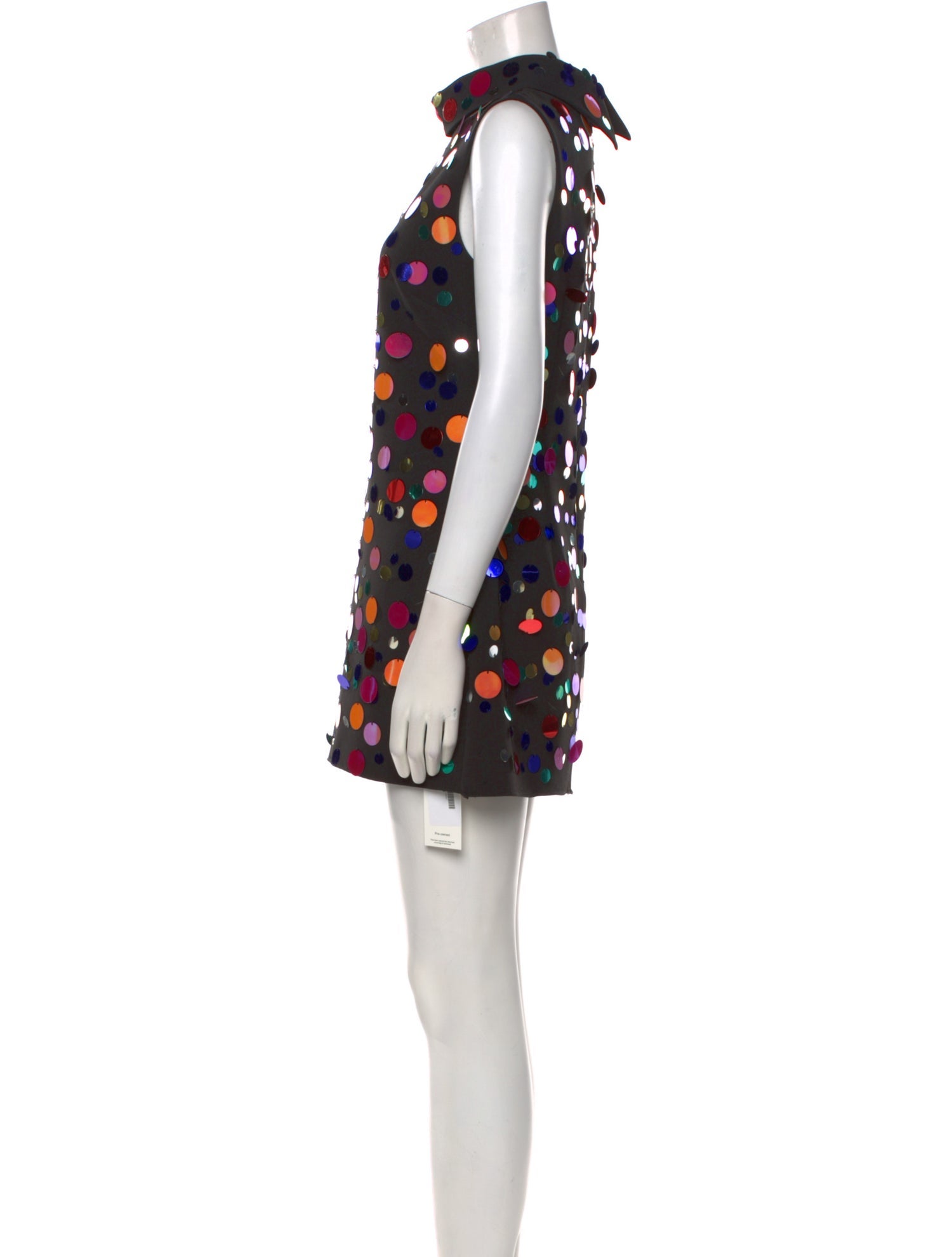 RIXO Polka Dot Print Mini Dress