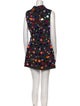RIXO Polka Dot Print Mini Dress