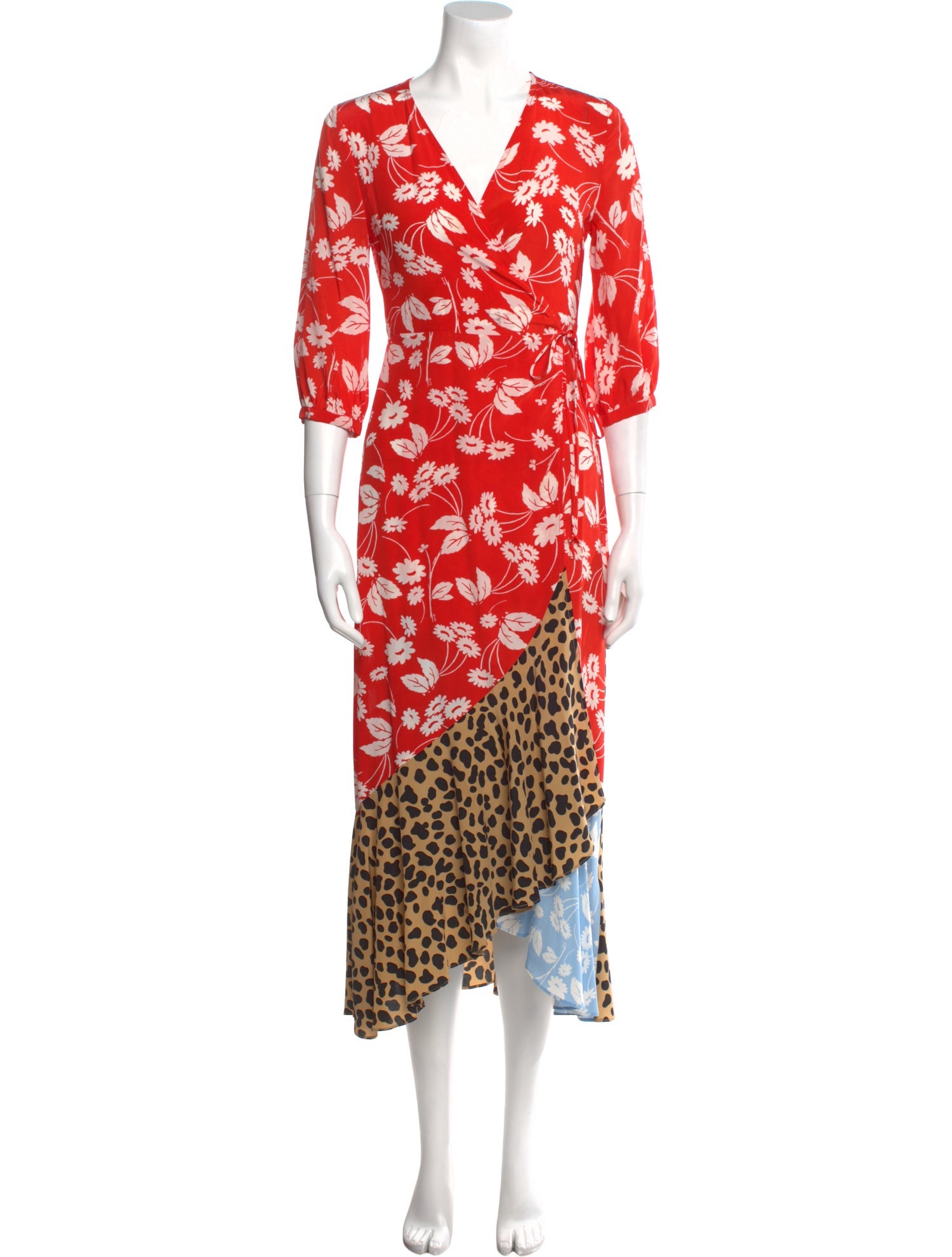 RIXO Silk Long Dress