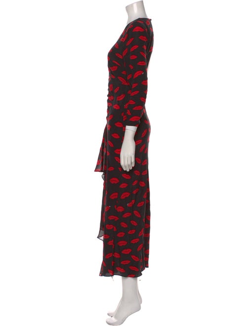 RIXO Silk Midi Length Dress