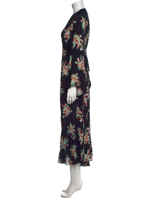 RIXO Floral Print Long Dress