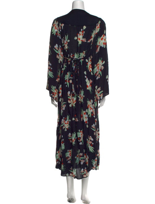 RIXO Floral Print Long Dress