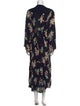 RIXO Floral Print Long Dress
