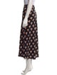 RIXO Silk Midi Length Skirt