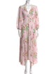 RIXO Floral Print Long Dress