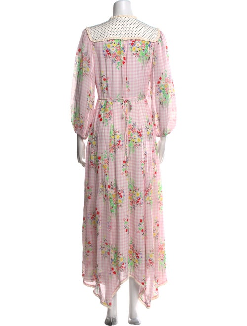RIXO Floral Print Long Dress