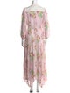 RIXO Floral Print Long Dress