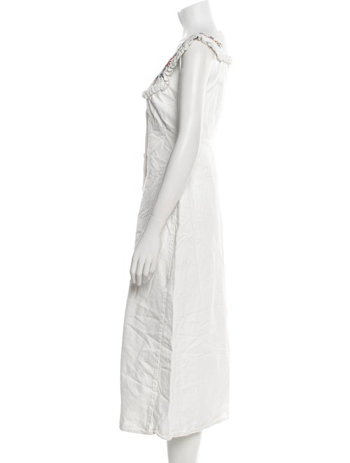 RIXO Scoop Neck Midi Length Dress