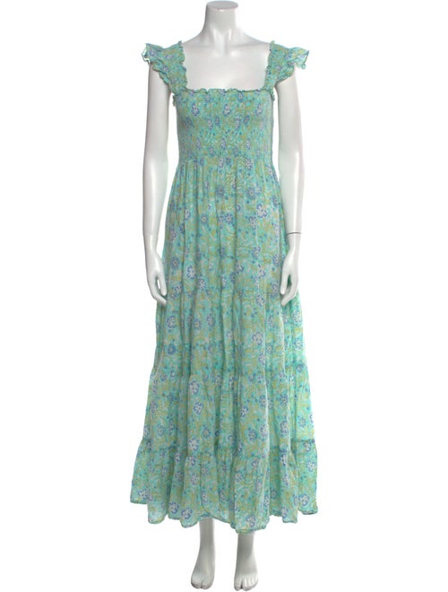 RIXO Floral Print Long Dress