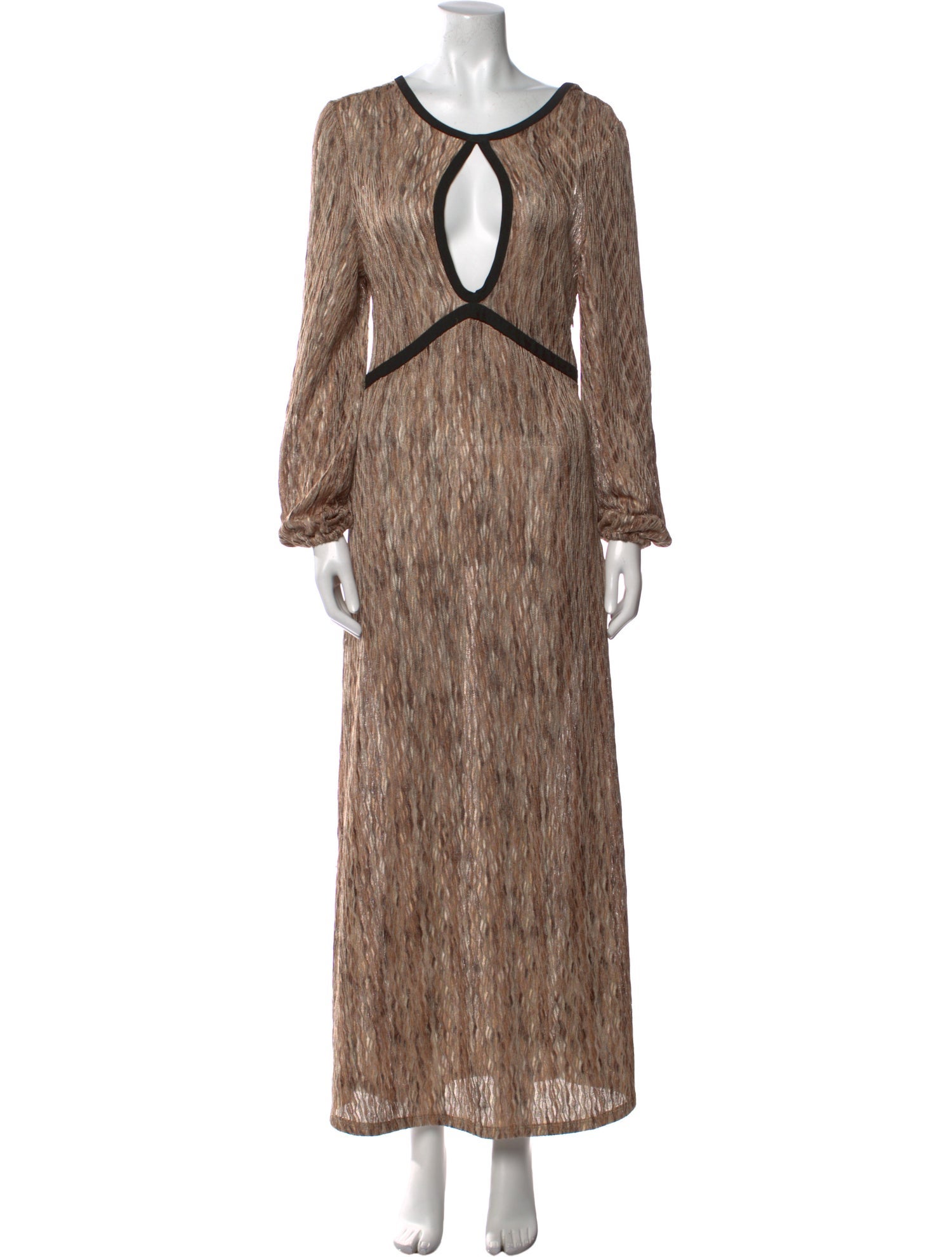 RIXO Scoop Neck Long Dress