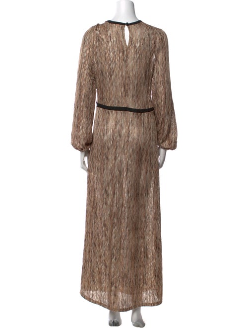 RIXO Scoop Neck Long Dress