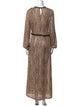 RIXO Scoop Neck Long Dress