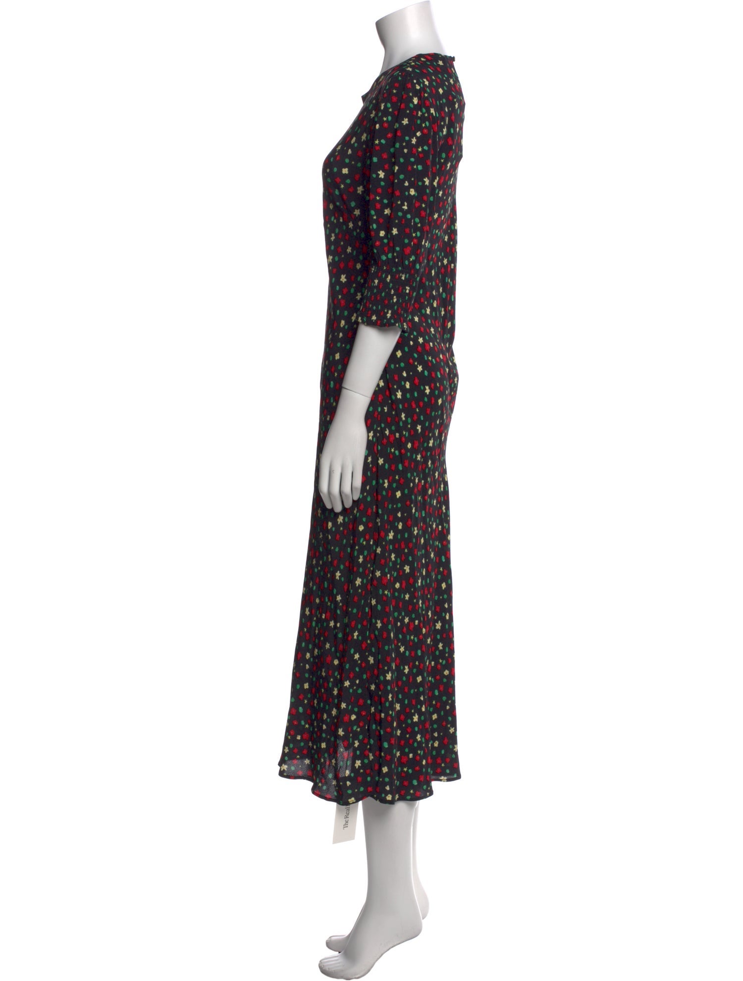 RIXO Printed Long Dress w/ Tags