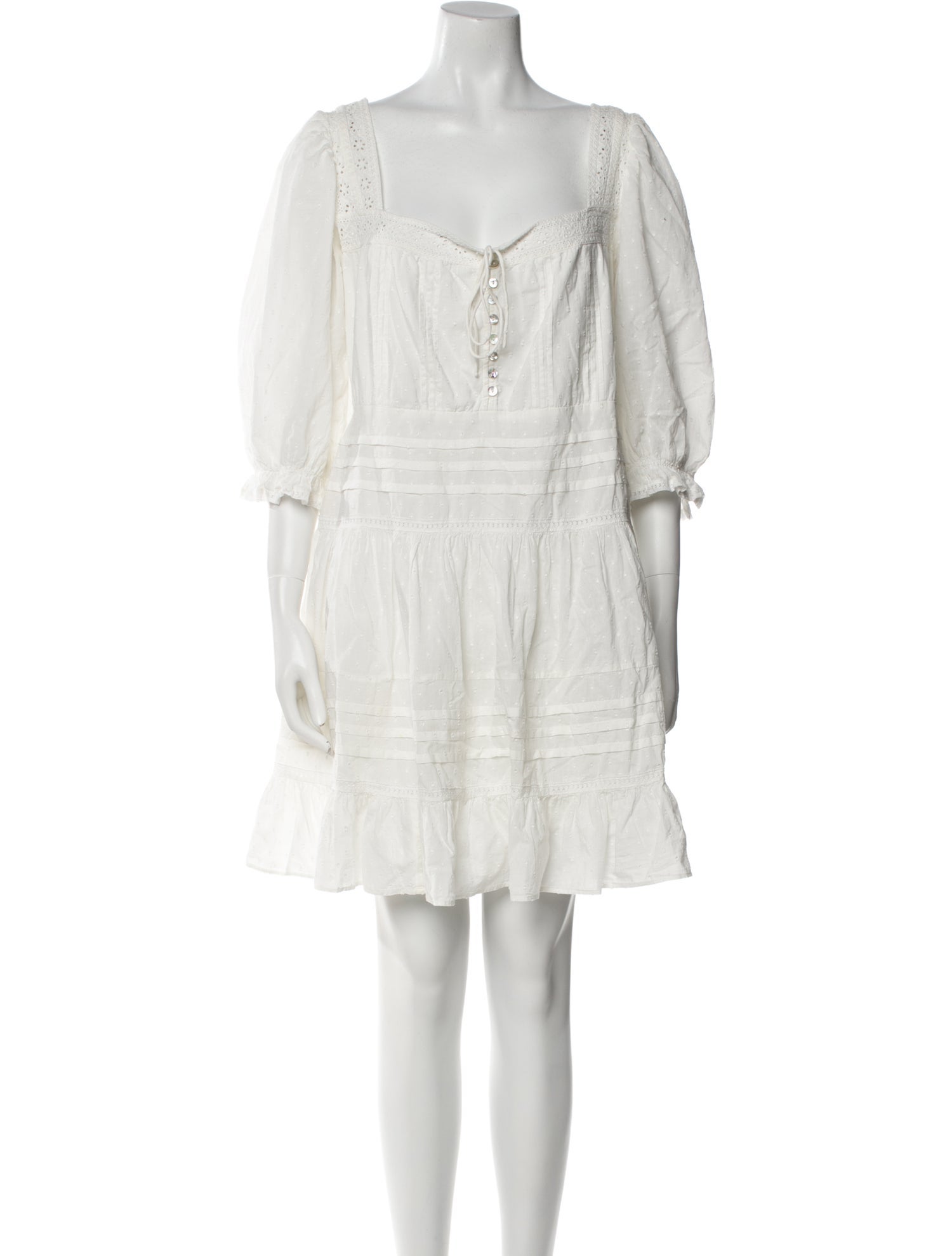 RIXO V-Neck Mini Dress