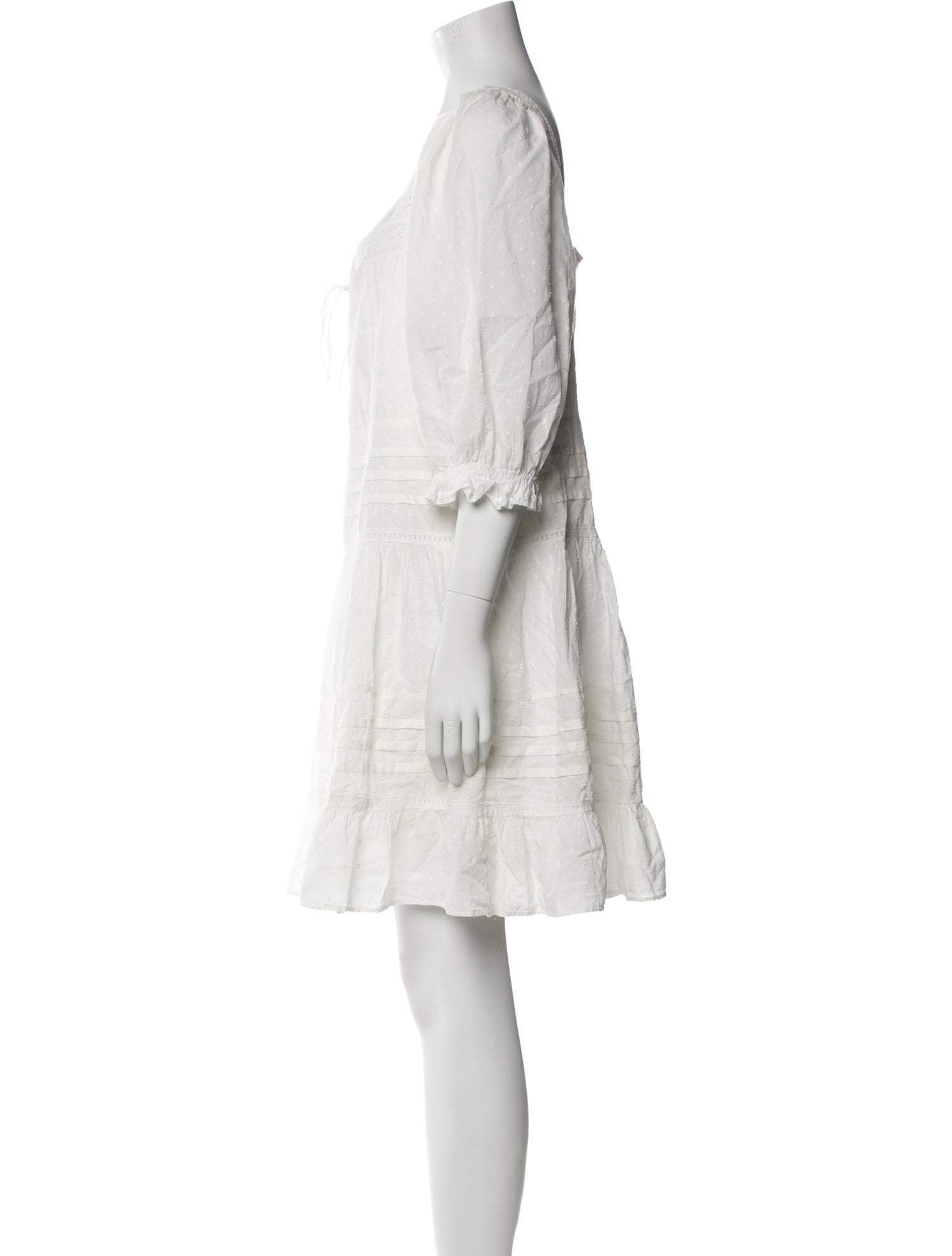 RIXO V-Neck Mini Dress