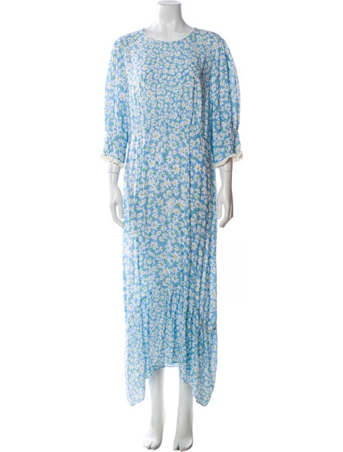 RIXO Floral Print Long Dress