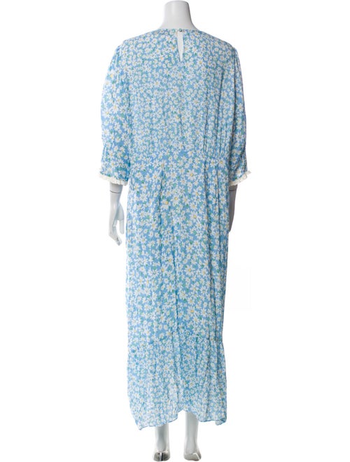 RIXO Floral Print Long Dress