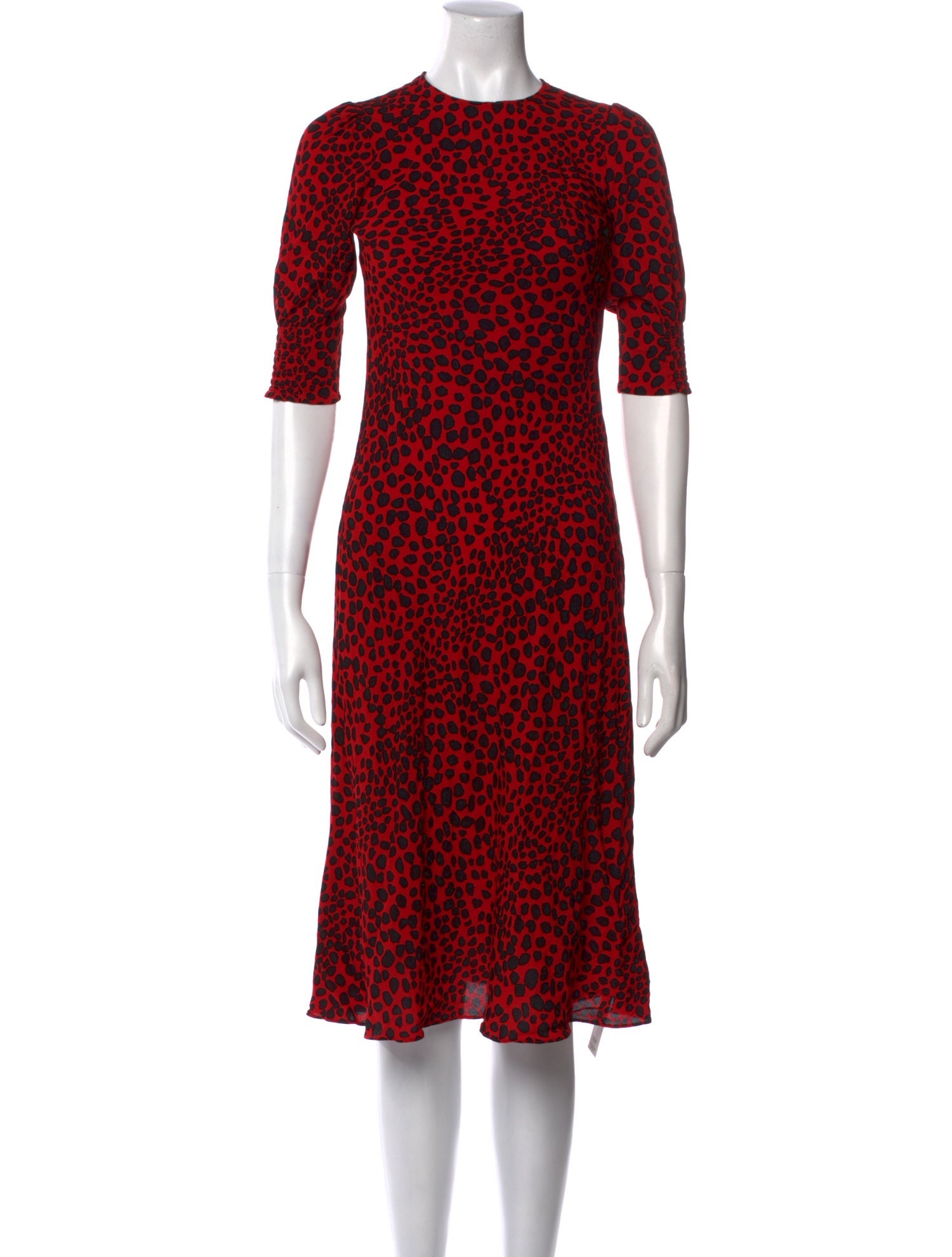 RIXO Printed Midi Length Dress