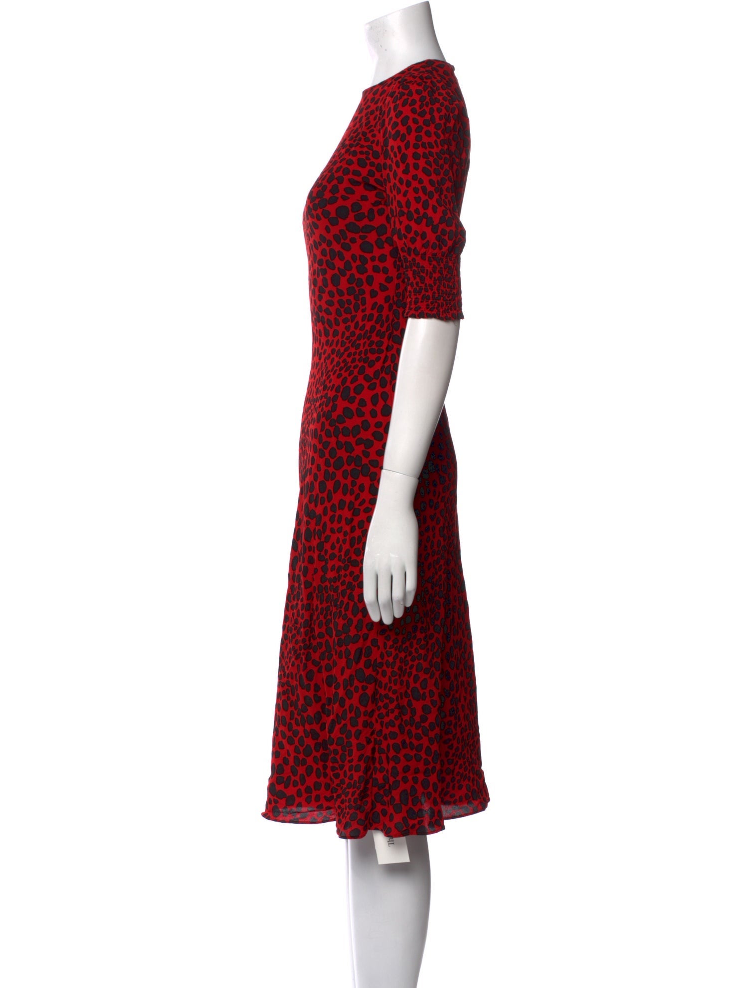 RIXO Printed Midi Length Dress