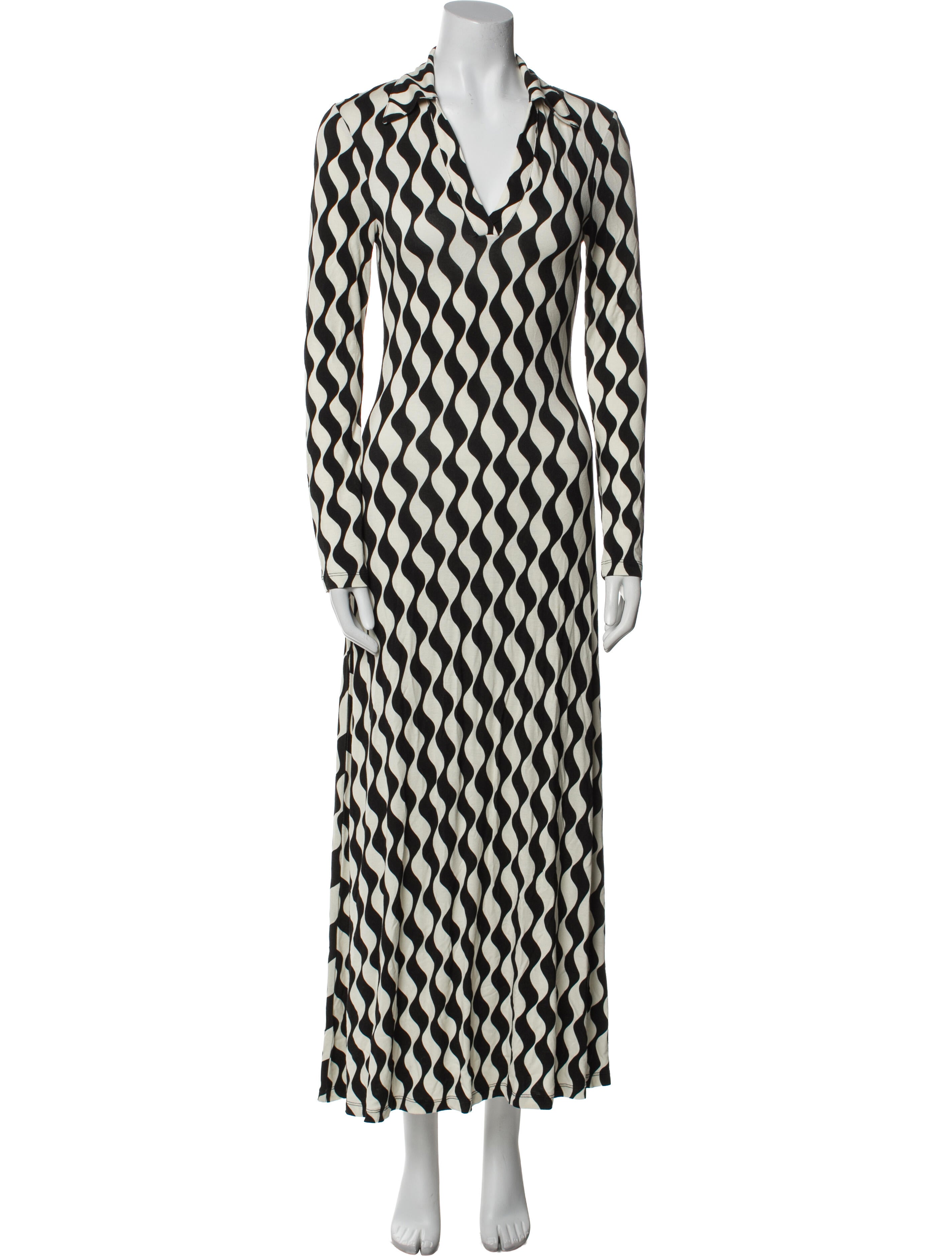 RIXO Printed Long Dress