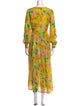 RIXO Floral Print Long Dress