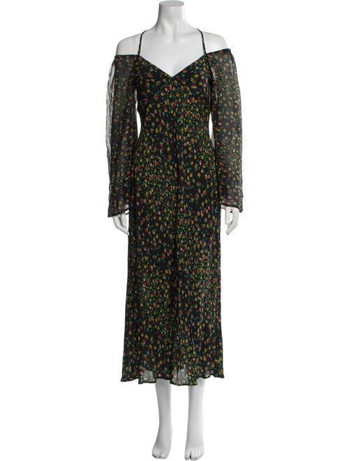 RIXO Silk Long Dress