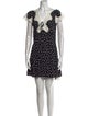 RIXO Polka Dot Print Mini Dress