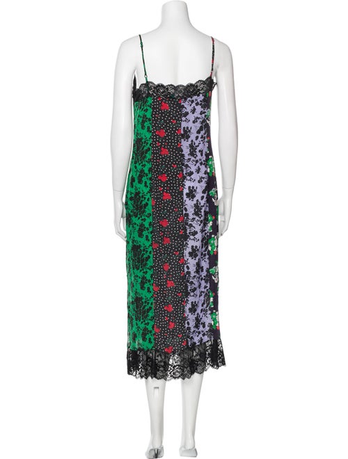 RIXO Silk Midi Length Dress