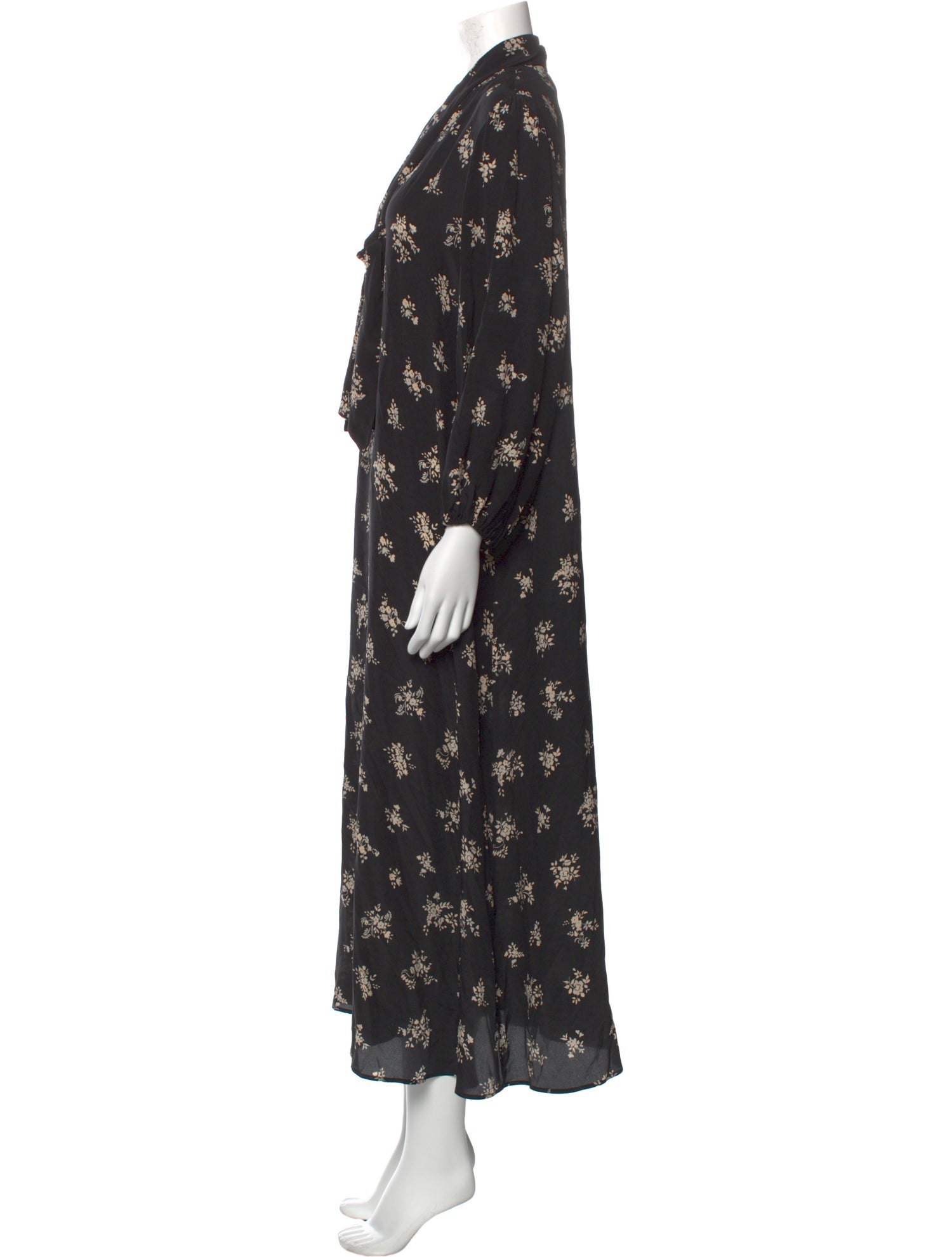 RIXO Silk Long Dress
