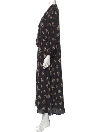 RIXO Silk Long Dress