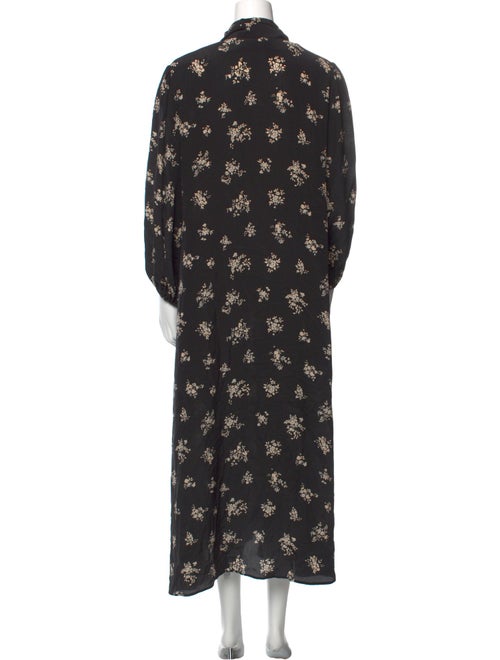 RIXO Silk Long Dress