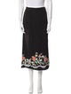 RIXO Floral Print Midi Length Skirt