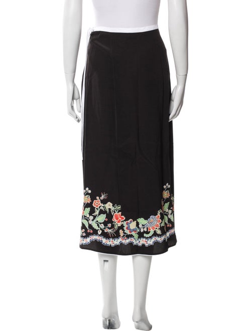 RIXO Floral Print Midi Length Skirt