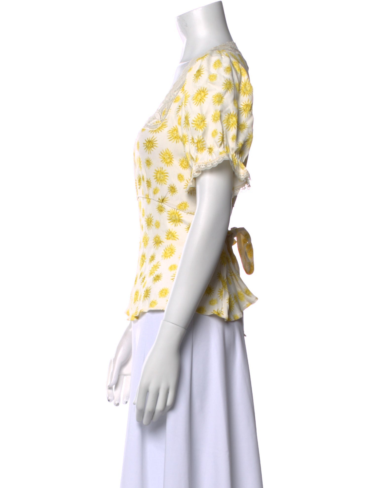 RIXO Floral Print Square Neckline Blouse w/ Tags