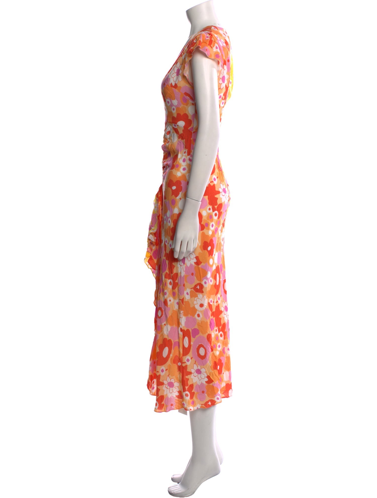 RIXO Silk Long Dress