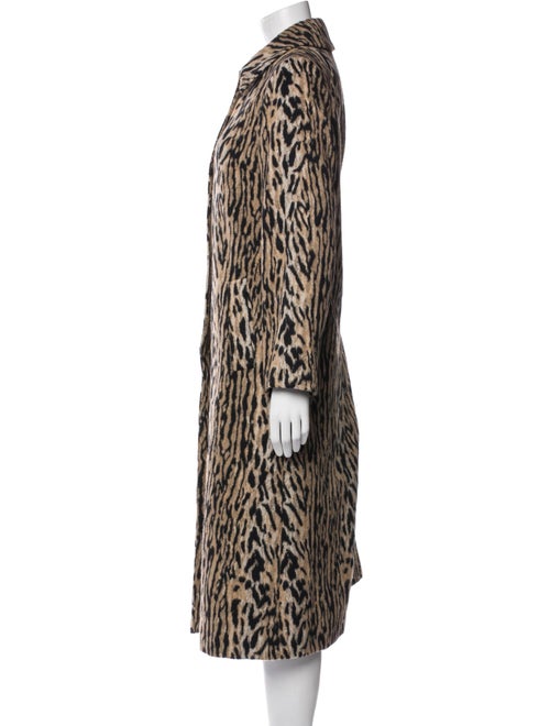 RIXO Animal Print Faux Fur Coat