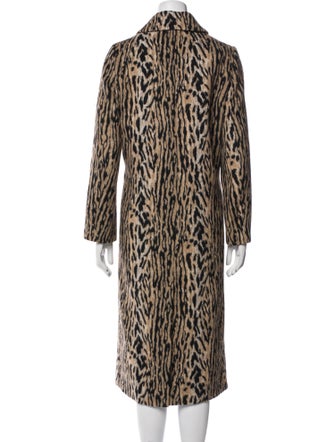 RIXO Animal Print Faux Fur Coat