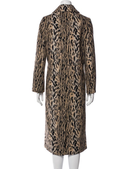 RIXO Animal Print Faux Fur Coat