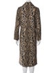 RIXO Animal Print Faux Fur Coat