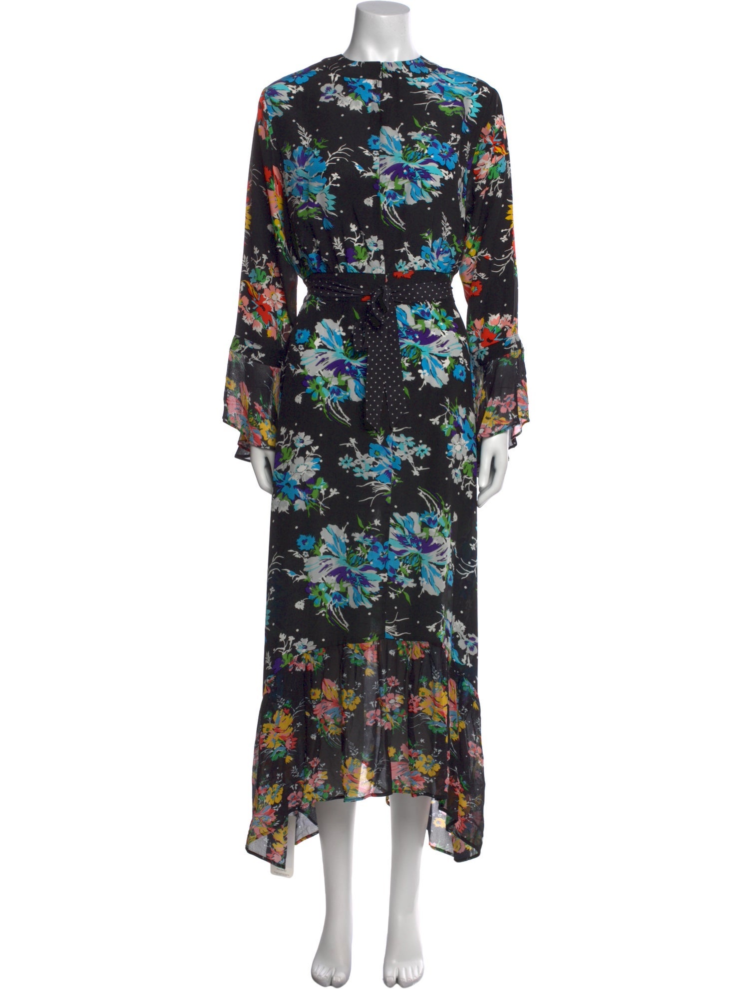 RIXO Silk Long Dress