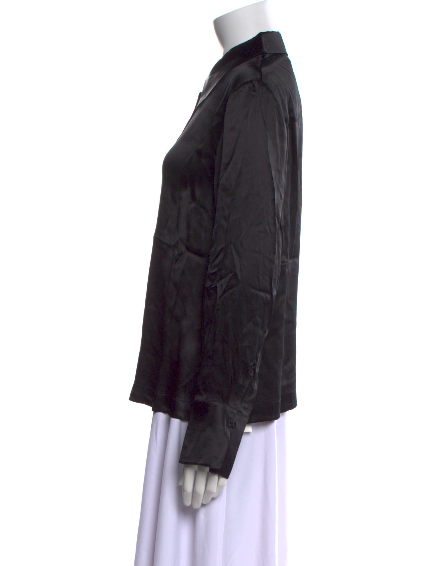 RIXO Silk Long Sleeve Button-Up Top w/ Tags