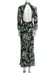 RIXO Silk Long Dress