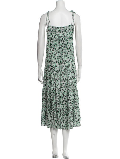 RIXO Floral Print Midi Length Dress